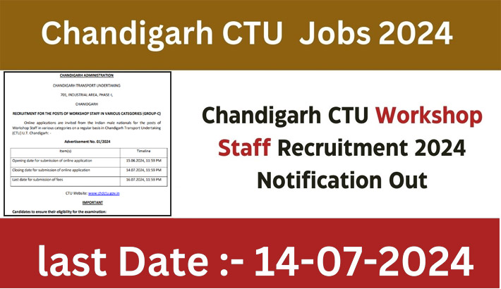 Chandigarh CTU Workshop Staff Recruitment 2024