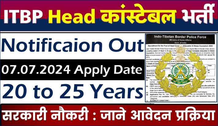 ITBP Head Constable Recruitment 2024