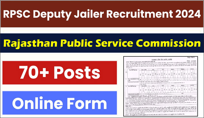 RPSC Deputy Jailer Recruitment 2024